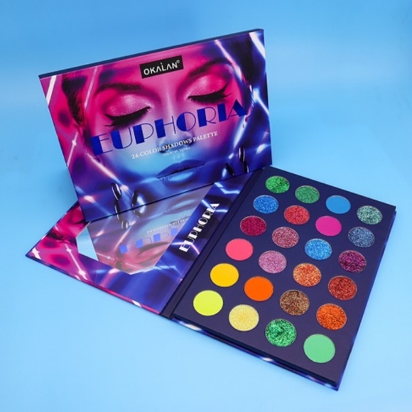 OKALAN EUPHORIA 24 Color Shadow Palette Animal Cruelty-Free - Picture 3 of 3